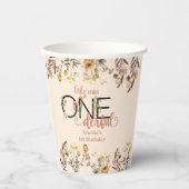 女の子1歳の誕生日 | Little 恋しく思 Onederful 紙コップ (正面)