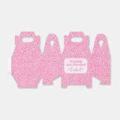 女の子10代のかわいいピンクグリッター第1期パーティー フェイバーボックス (折り畳みなし)