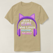 女の子10代の向けアニメジャストアガールミュージック猫耳 Tシャツ (デザイン正面)