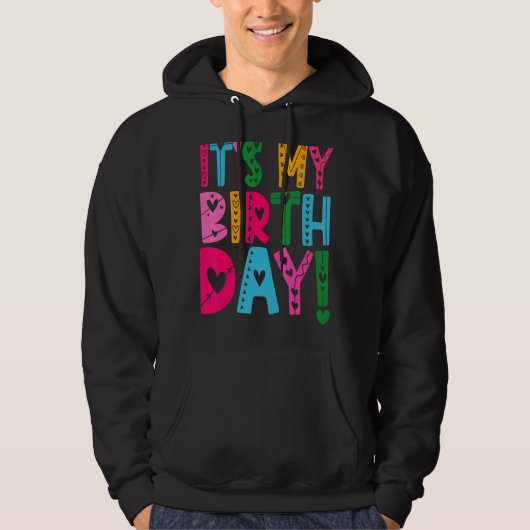 女の子10代の女の子の誕生日誕生日 パーカ (正面)