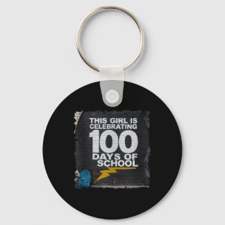 女の子100日おもしろいの服Schoooの100日 キーホルダー