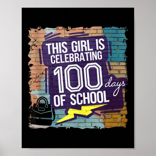 女の子100日おもしろいの服Schoooの100日 ポスター (正面)