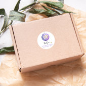 女の子10th誕生日パーティパープル金ゴールドグラムディスコ ラウンドシール