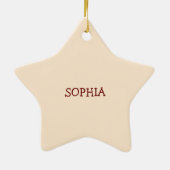 女の子1stの誕生日、1甘いピンクケーキ セラミックオーナメント (裏面)