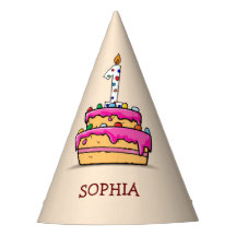 女の子1stの誕生日、1甘いピンクケーキ