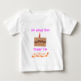 女の子1st誕生日の衣装 – ベビーT ベビーTシャツ