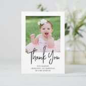 女の子1st誕生日サンキューカード サンキューカード (スタンド正面)