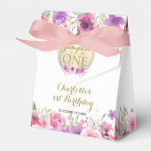 女の子1st誕生日リトルカボキンピンクフローラ フェイバーボックス (正面サイド)