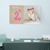女の子2番目の誕生日パーティー番号写真パーティー 横断幕 (トレードショー)