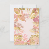 女の子2野生2nd誕生日ピンクジャングルサファリ 招待状 (裏面)