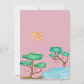 女の子3レックス第3バースデーパーティーへの招待 招待状 (裏面)