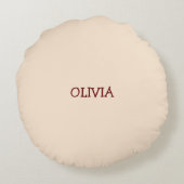 女の子4歳の誕生日、甘いピンクのケーキの4つ ラウンドクッション (裏面)