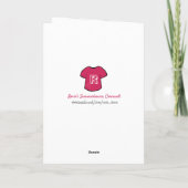 女の子5歳の誕生日フットボール/サッカーTシャツ カード (裏面)