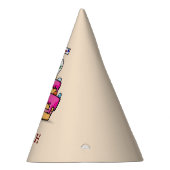 女の子5誕生日、5オンスイートピンクケーキ パーティーハット (右)