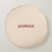 女の子5誕生日、5オンスイートピンクケーキ ラウンドクッション (裏面)