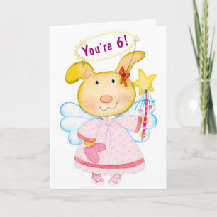 女の子6歳のへの誕生日の願い カード