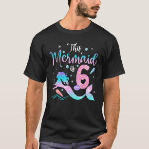 女の子6誕生日この人魚は6歳Cos Tシャツ