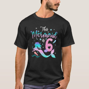 女の子6誕生日この人魚は6歳Cos Tシャツ