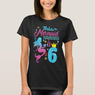 女の子6誕生日この人魚は6歳Cos Tシャツ