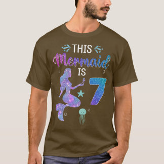 女の子7誕生日この人魚は7 Tシャツ