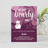 女の子 あと少しで会えるよ ベイビーシャワー 招待状 (スタンド正面)