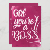 女の子、あなたは最高のボスだよ - 女性ボス名言 シーズンカード (正面/裏面)
