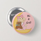 女の子 – かわいいベビー漫画 缶バッジ (正面&裏面)