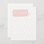 女の子 |かわいいペットの足とハートはがき 案内ポストカード (正面/裏面)