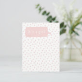 女の子 |かわいいペットの足とハートはがき 案内ポストカード (スタンド正面)