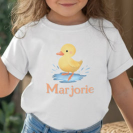 女の子 かわいい かわいい アヒルの子 夏 農場 トドラーTシャツ