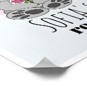 女の子 かわいい コアラ クマ イラスト & 名前 子供 部屋 ポスター (角)