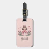 女の子 かわいい ピンク プリンセス キッズ ラゲッジタグ (正面縦)