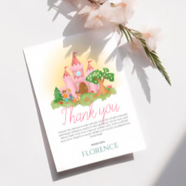 女の子 かわいい ピンク プリンセス 子供 誕生日 サンキューカード