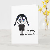 女の子 カード (黄色い花)