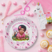 女の子 | ガールズフローラベビーシャワー ペーパープレート (パーティー)