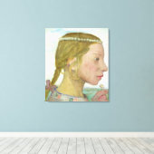 女の子 キャンバスプリント (インサイチュ (ウッドフロア))