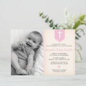 女の子《キリスト教》洗礼式や命名式/バプテスマ招待状 招待状 (スタンド正面)