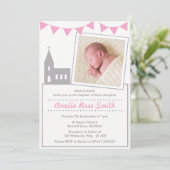 女の子《キリスト教》洗礼式や命名式/バプテスマ招待状 招待状 (スタンド正面)