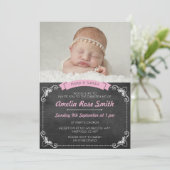 女の子《キリスト教》洗礼式や命名式/バプテスマ招待状 招待状 (スタンド正面)