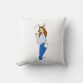 女の子 クッション (正面)