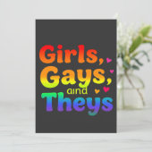 女の子、ゲイ、および彼らのLGBTプライド月の包含 シーズンカード (スタンド正面)