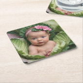 女の子 スクエアペーパーコースター (アングル)