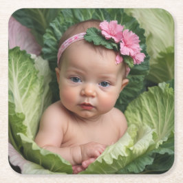 女の子 スクエアペーパーコースター