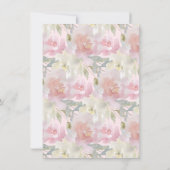 女の子 スプリンクル ベイビーシャワー 水彩 ホイル 風船 招待状 (裏面)