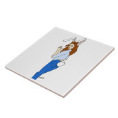 女の子 タイル (側面)