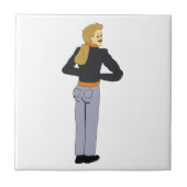 女の子 タイル (正面)