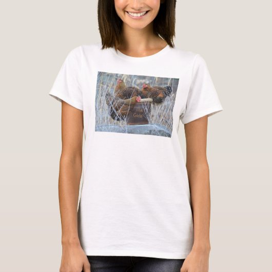 「女の子」チキンTシャツ Tシャツ (正面)