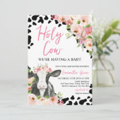 女の子 ハオリィーコー 赤ちゃんのお披露目 招待状 (スタンド正面)