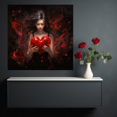 女の子(ハート) キャンバスプリント