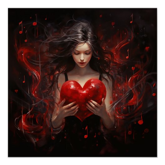 女の子(ハート) ポスター (正面)